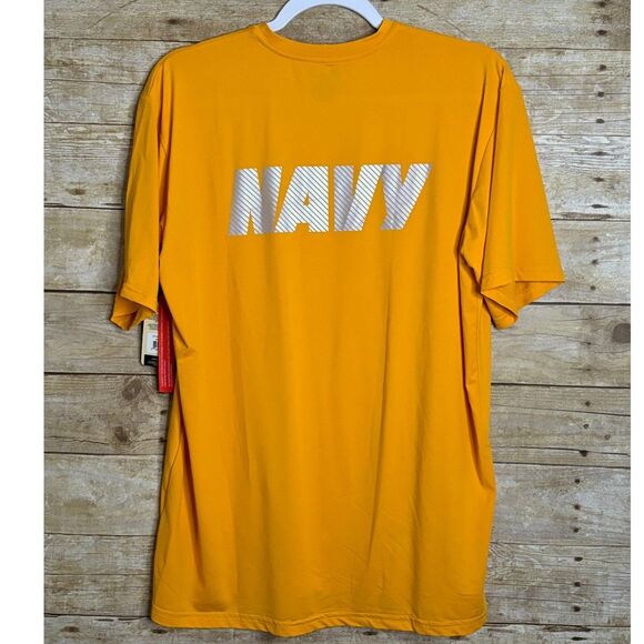 NEW BALANCE "NAVY" ATHLETIC ACTIVEWEAR PT GEAR REFLECTIVE PERFORMANCE SHIRT - Picture 2 of 4